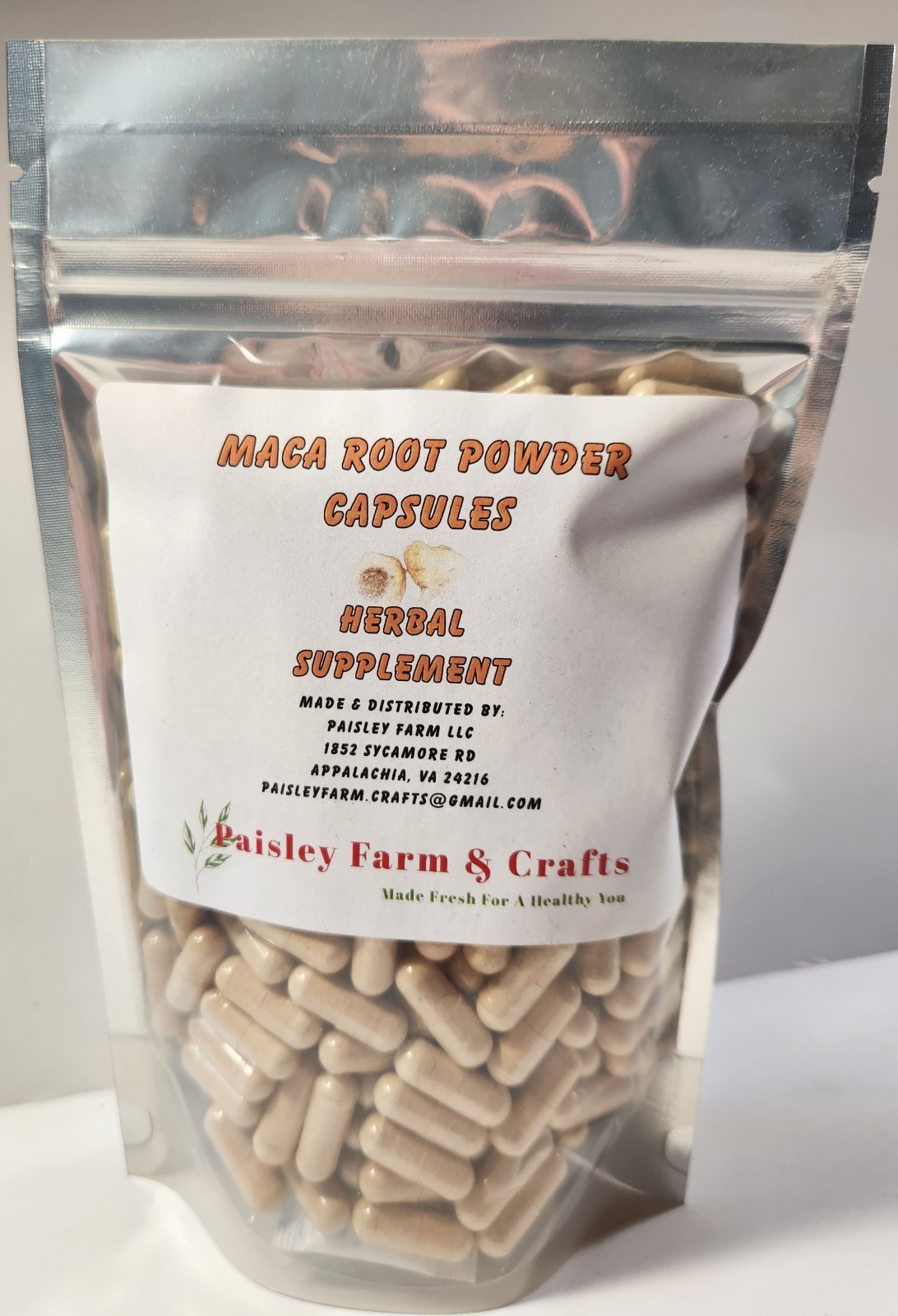 Maca Root Capsules – 300 Pack – Made Fresh On Demand!