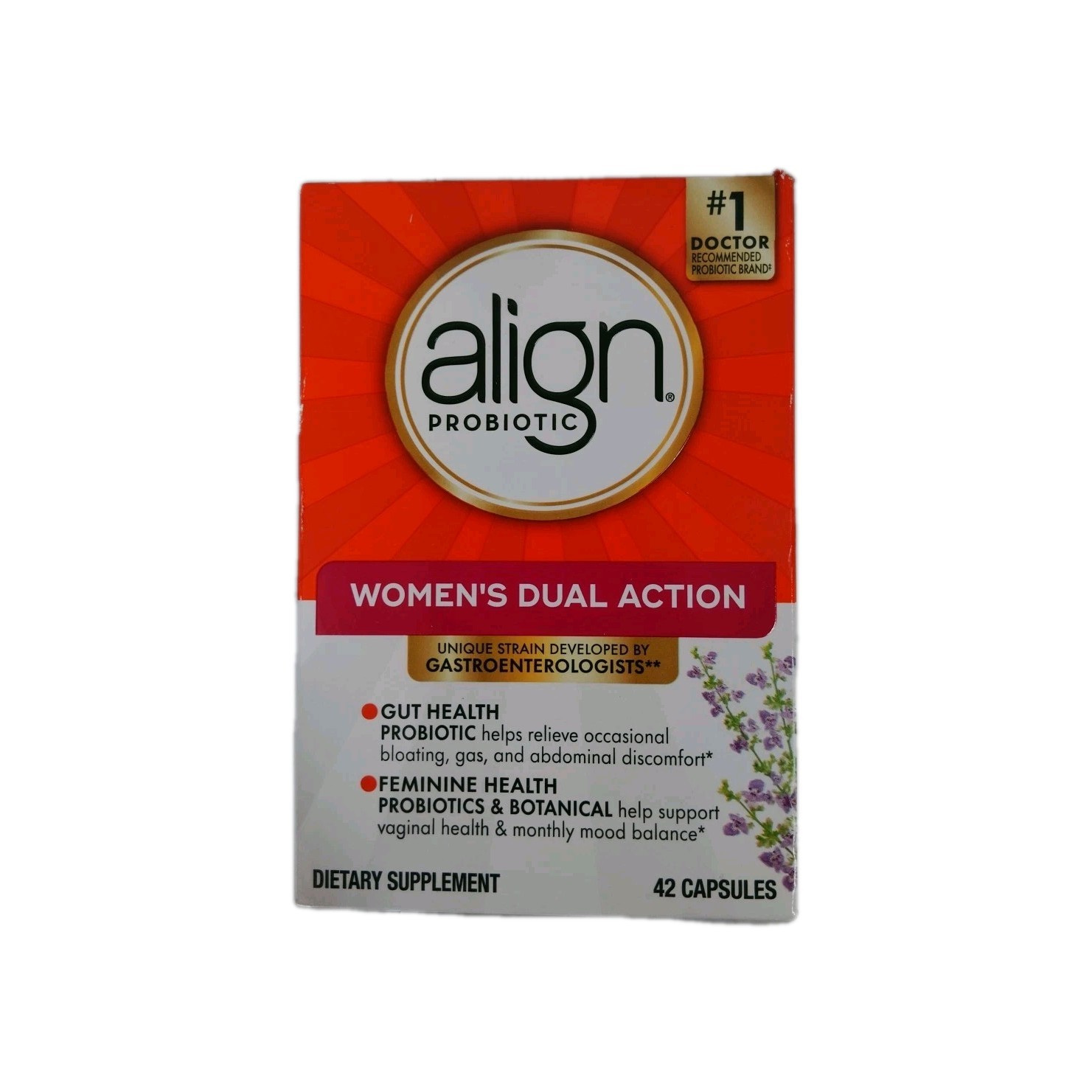 Align Probiotic Supplement Women’s Dual Action 42ct Exp 1/2027