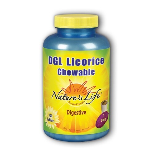 DGL Licorice Chewable 380 mg Mocha 100 chews By Nature’s Life