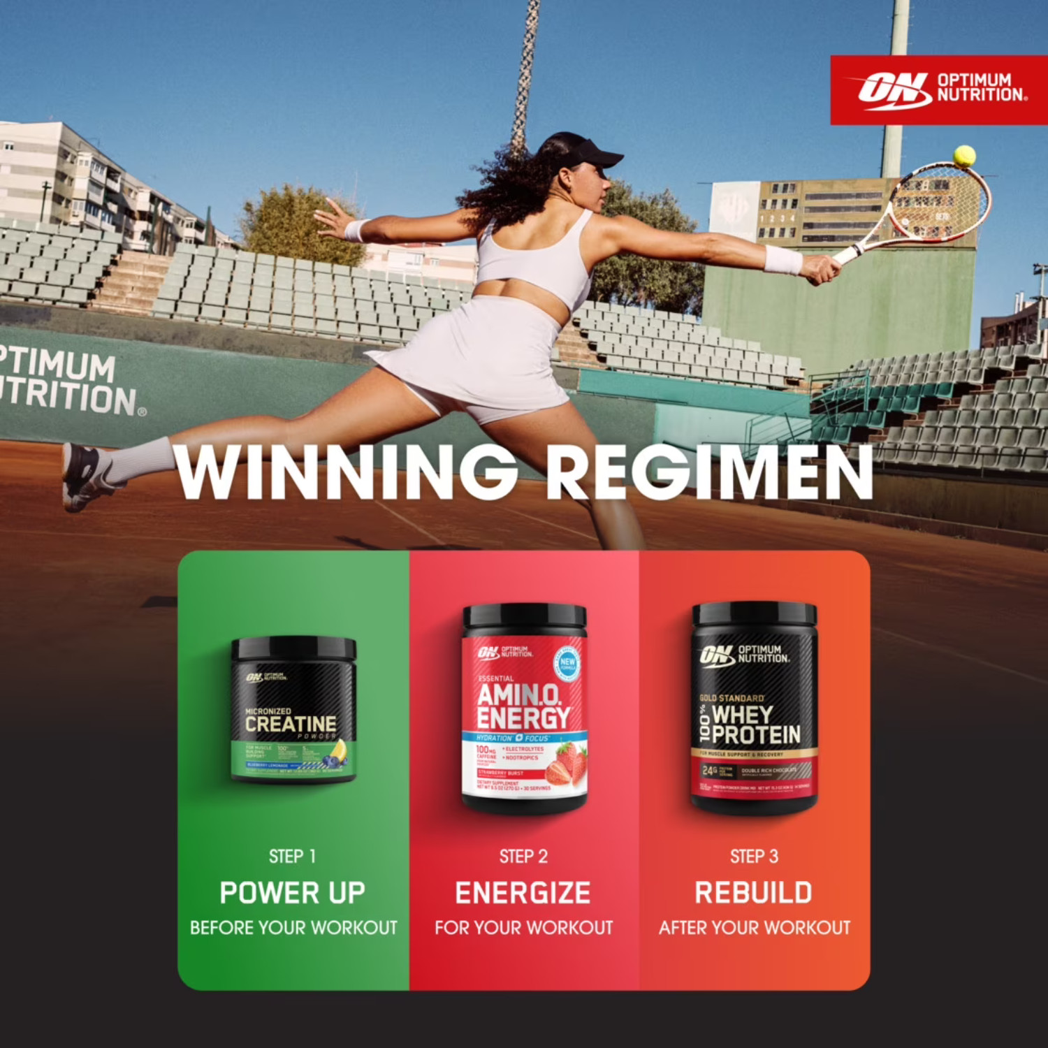 Optimum Nutrition Amino Energy + Electrolytes Strawberry Burst 30 Servings