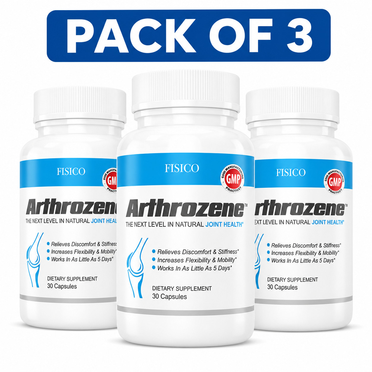Fisico Arthrozene Joint Support Supplement 30 Capsules – Pack of 3