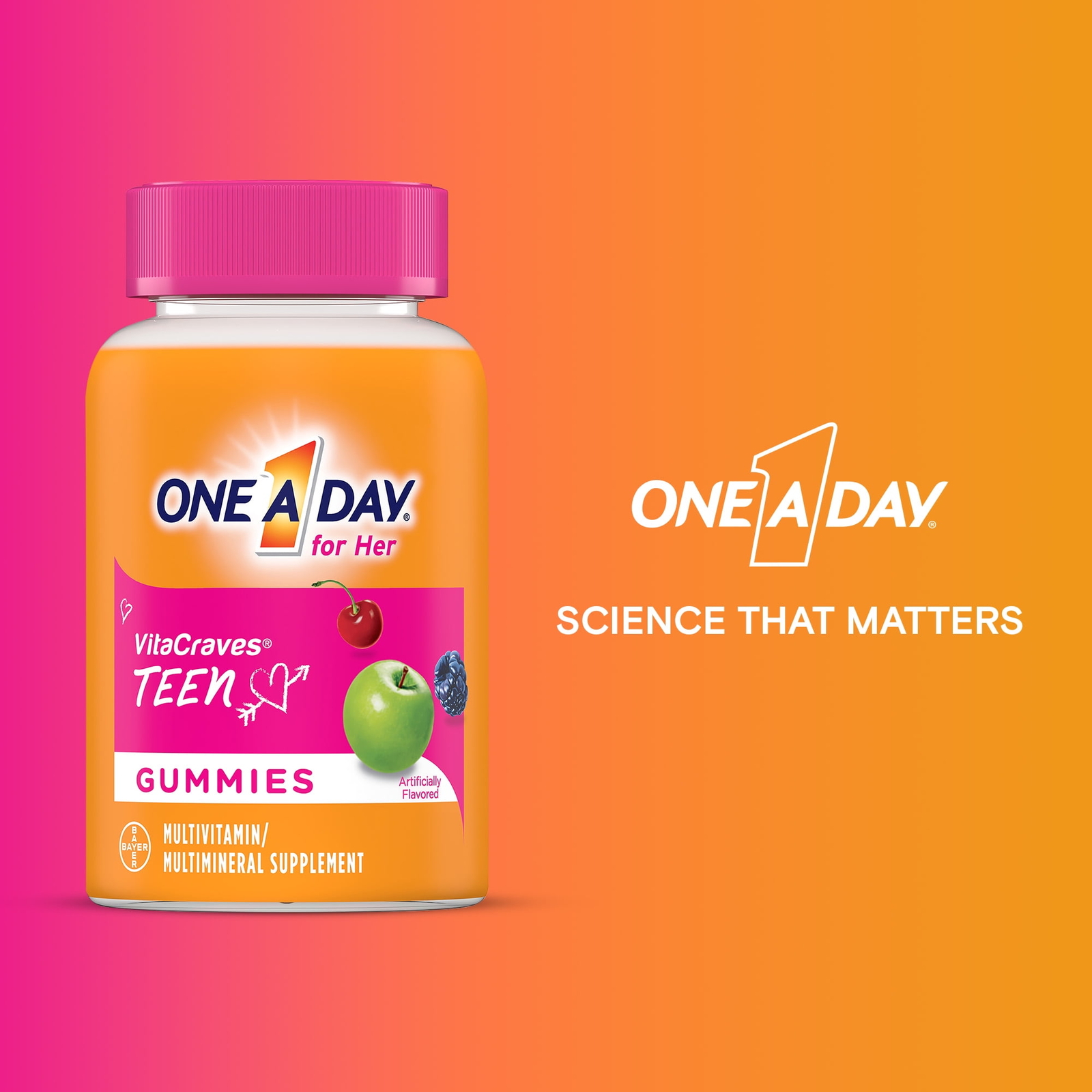 One A Day For Her Teen Multivitamin Gummies, 150 Ct