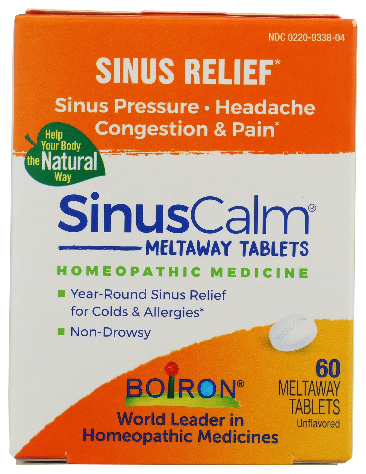Boiron Sinus Calm Homeopathic Meltaway Tablets Pressure Relief 1 Pack
