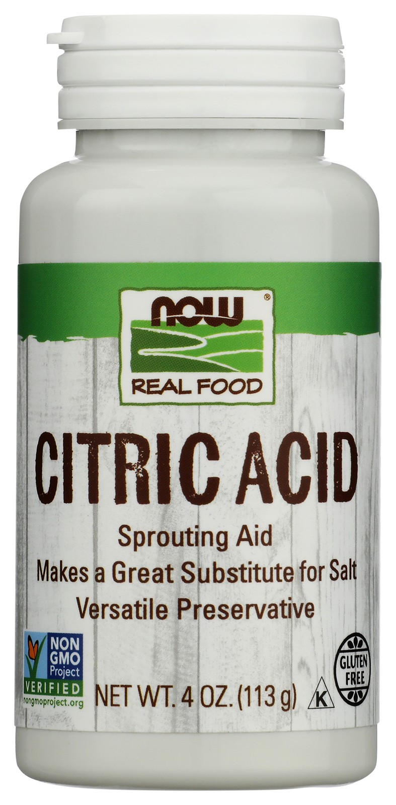 Now Real Food 4 Oz Citric Acid Powder Versatile Preservative Salt 1 Pack
