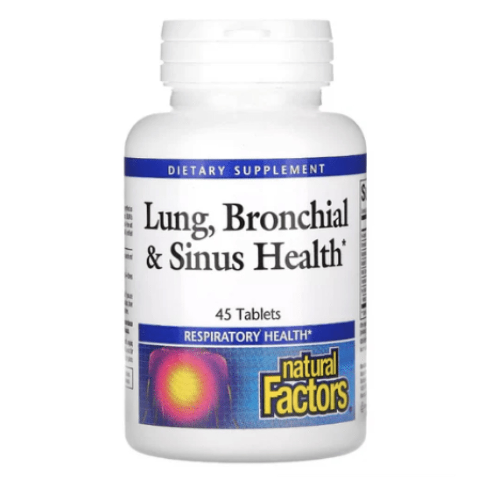 Natural Factors Lung Bronchial and Sinus Health Supports Wellness 45 Tablets