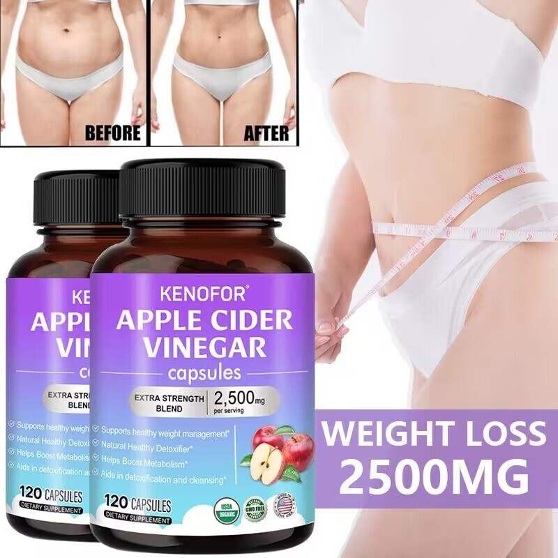 Organic Apple Cider Vinegar Capsules – 1600mg with Green Tea 120 Vegetarian Caps