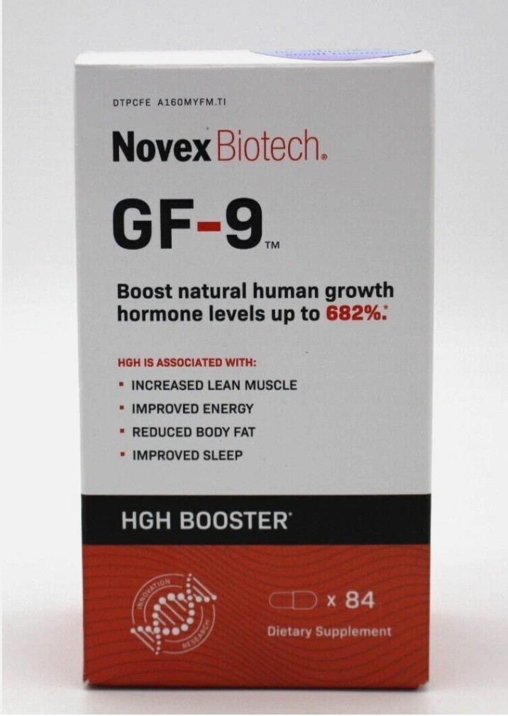 Novex Biotech GF-9 HGH Boosting Increase Muscle & Energy, 84 Count – Exp 2/2027