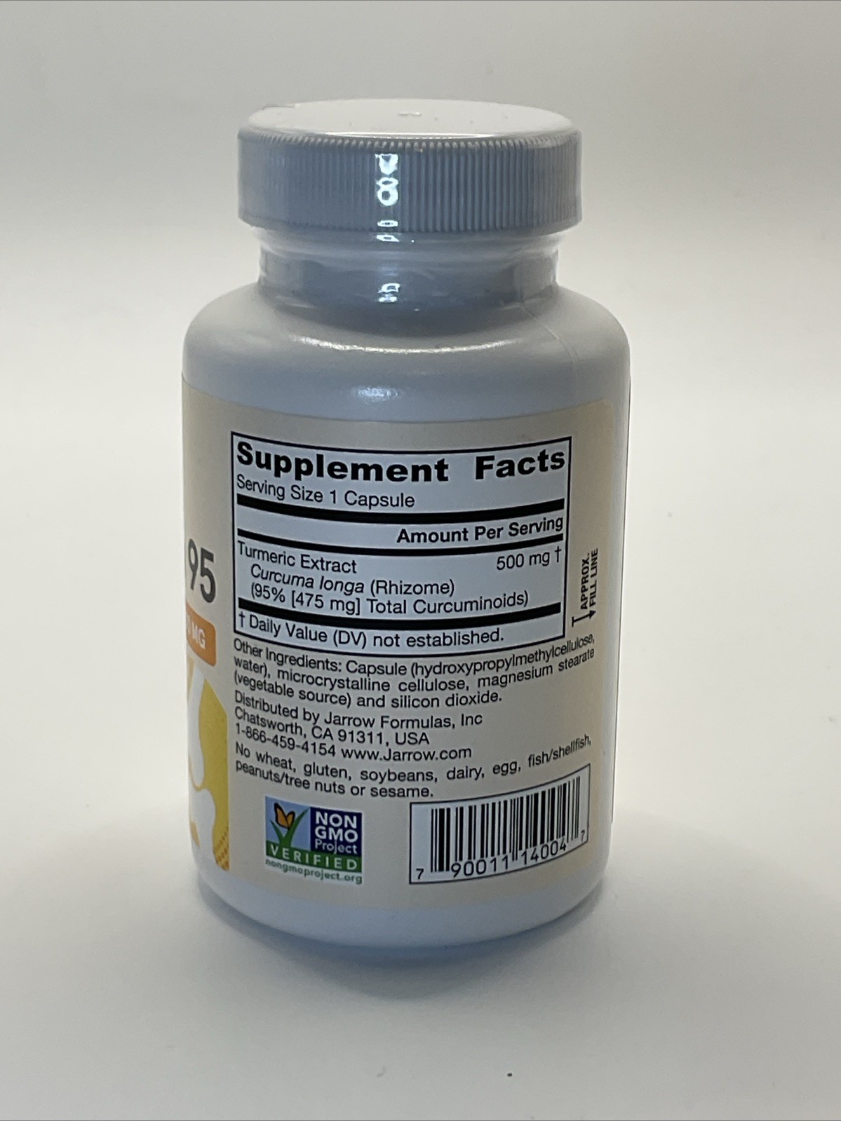 Jarrow Formulas Curcumin 95 Turmeric Extract 500 mg, 60 Capsules, Exp 06/2027