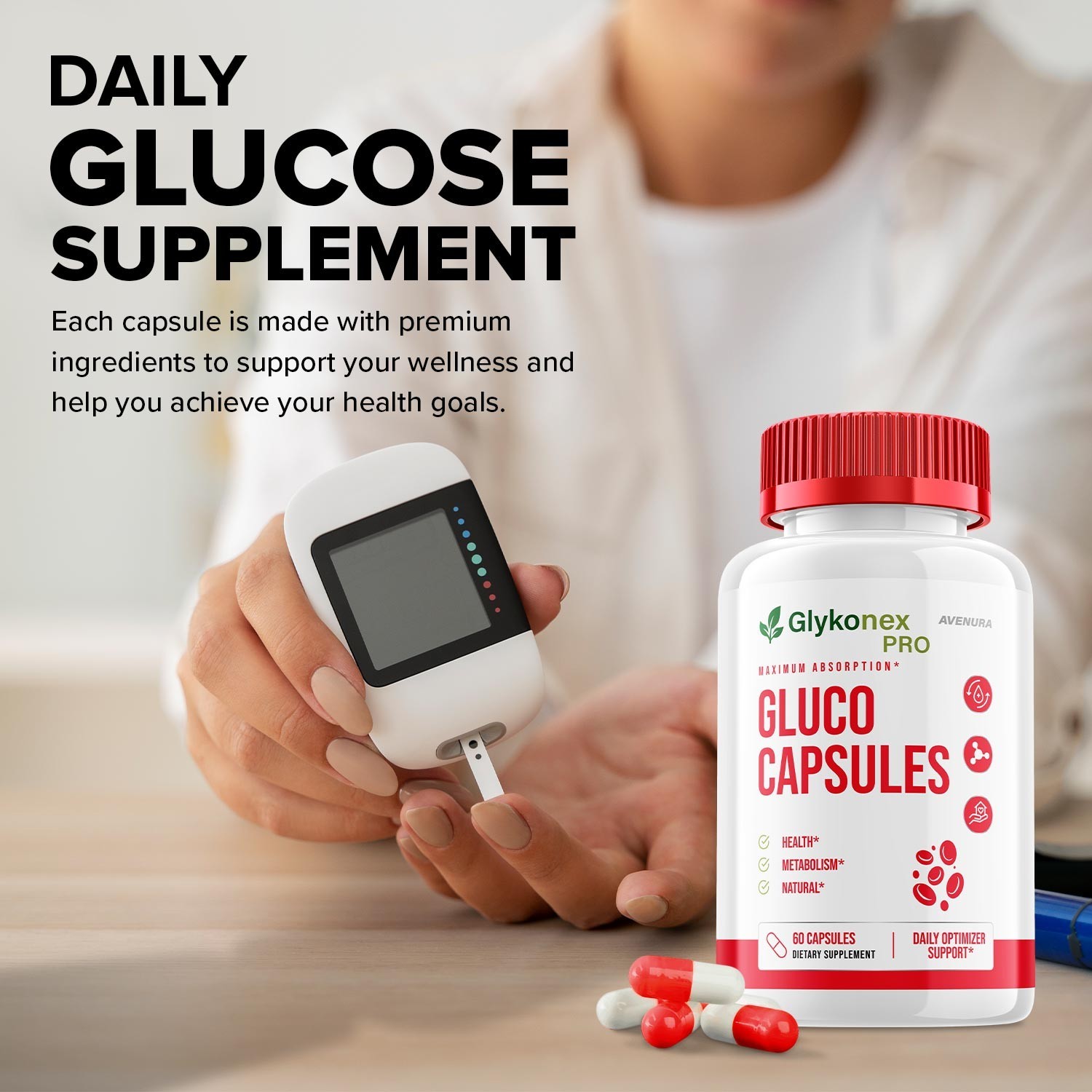 (2 Pack) Glykonex Pro Capsules – Glyko Nex Pills Advanced Formula Natural Blend