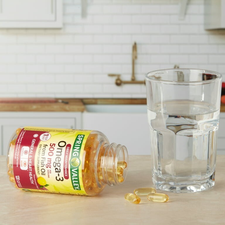 Spring Valley Omega 3 Fish Oil Dietary Supplement 500 Mg 120 Count