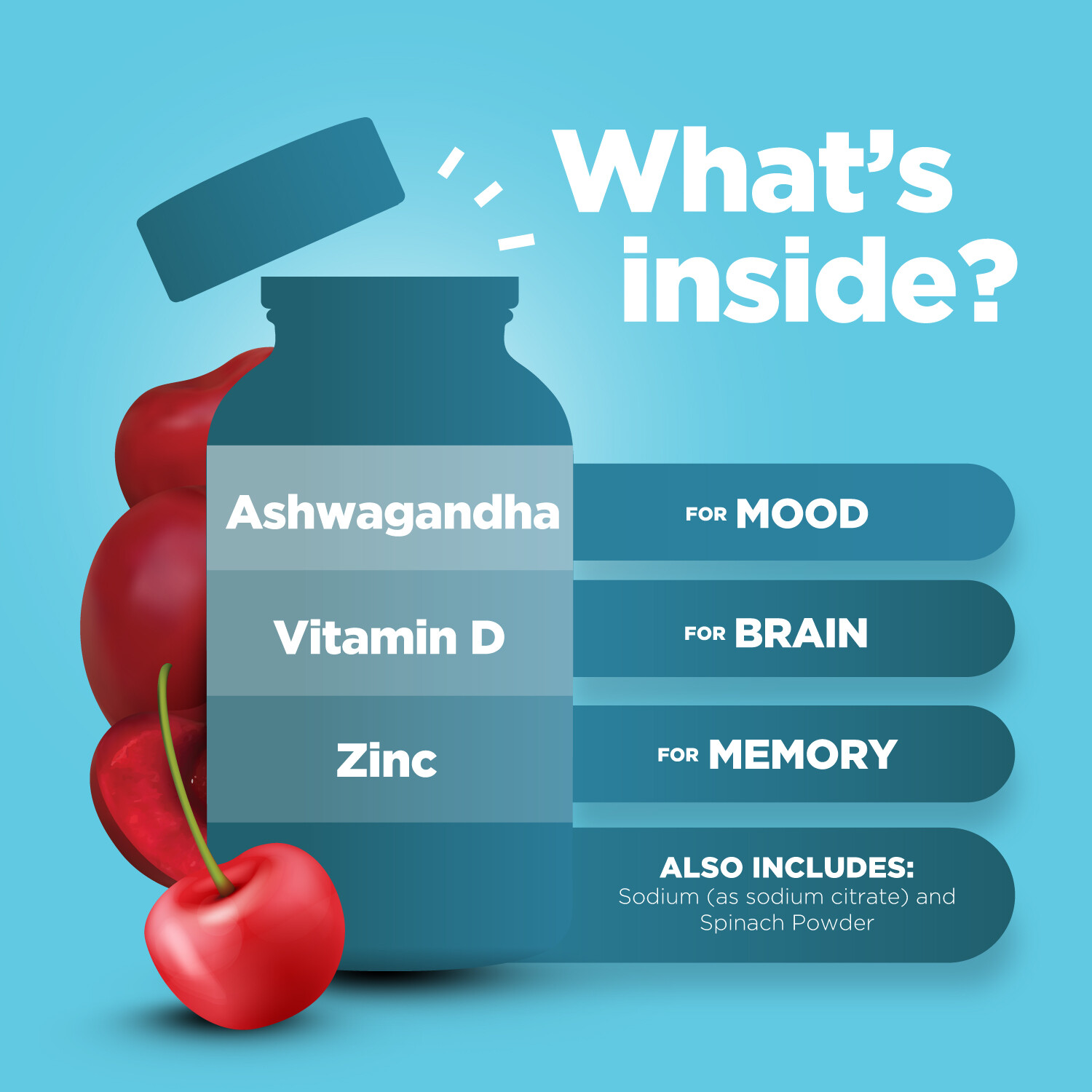 Calming Adaptogen Zinc and Ashwagandha Gummies – Tasty Stress Gummies for Adults