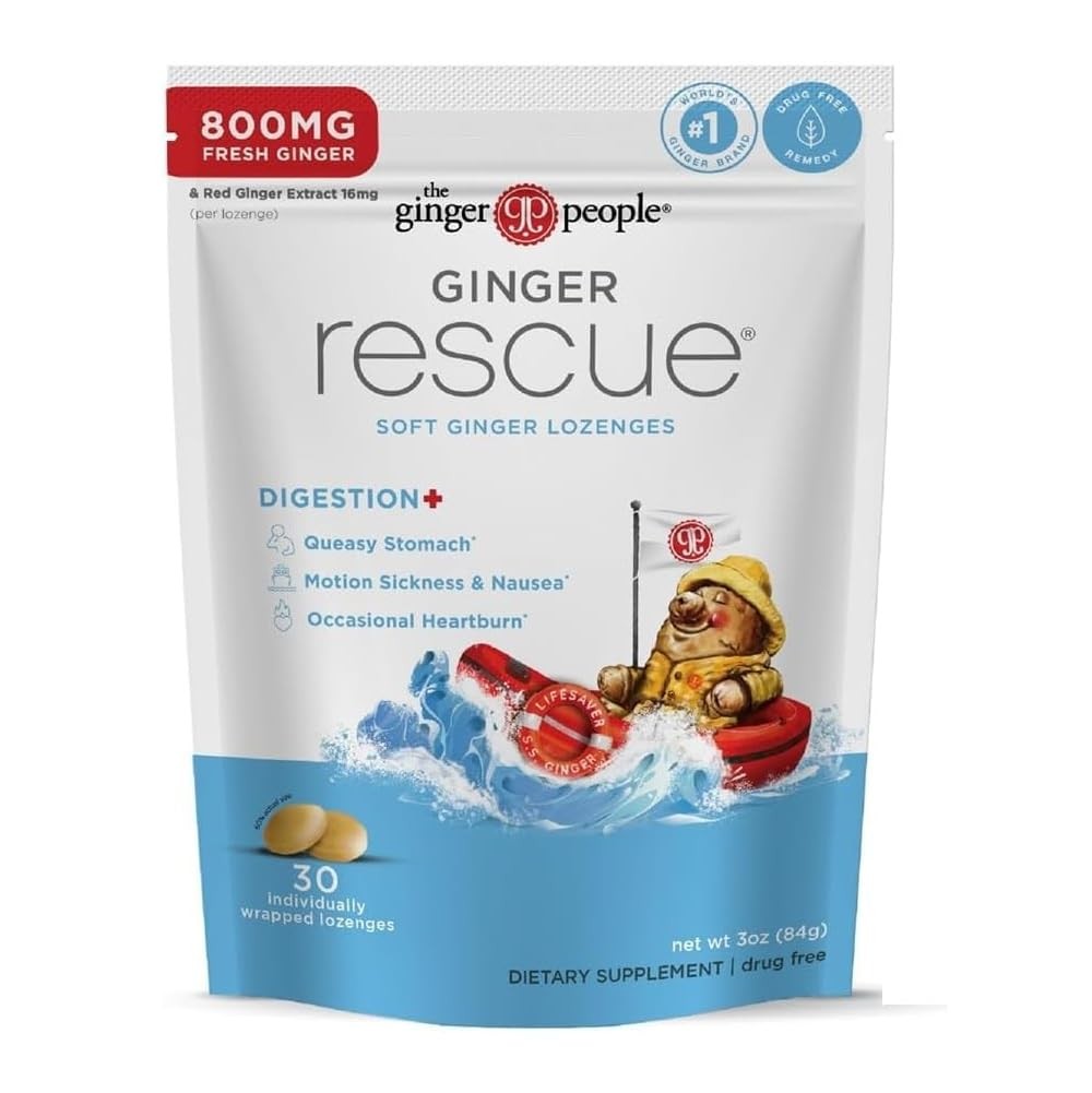 (Pack of 7) Ginger People Ginger Rescue Lzng Soft Ginger Lozenges 3 Oz