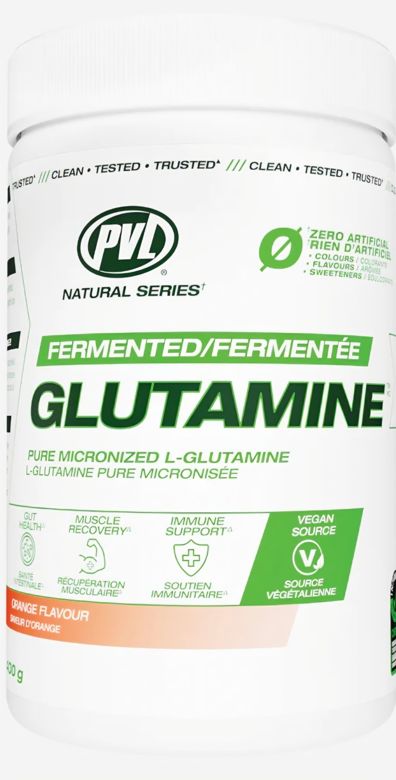 PVL Fermented L-Glutamine 400g 2-Pack Blue Raspberry + Orange Muscle Recovery