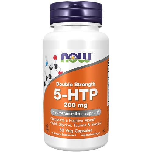 NOW FOODS 5-HTP Double Strength 200 mg 60 Veg Capsules