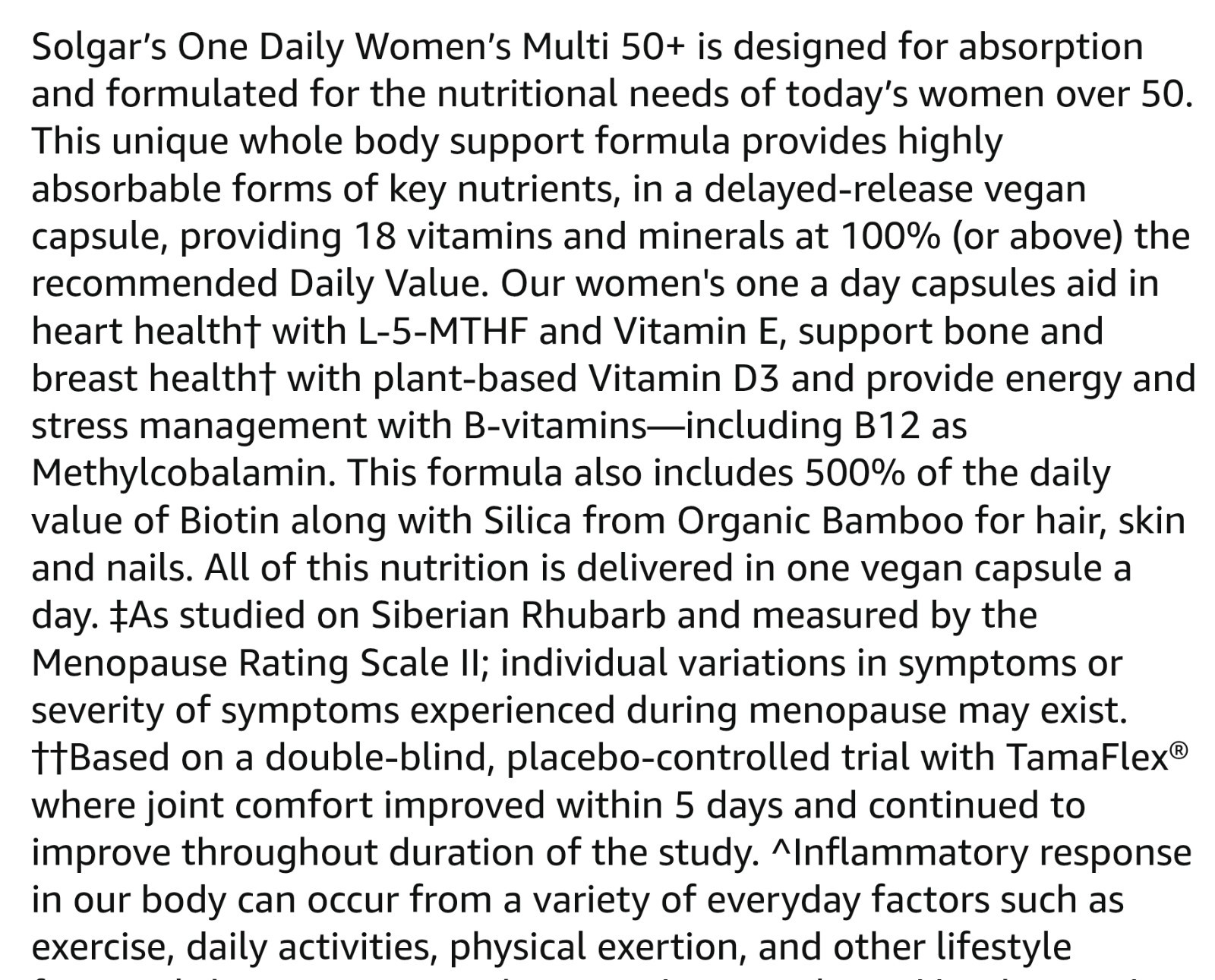 Solgar One Daily WOMENS MULTIVI 50 + 60 Time Released Capsules ( 60 Servings )