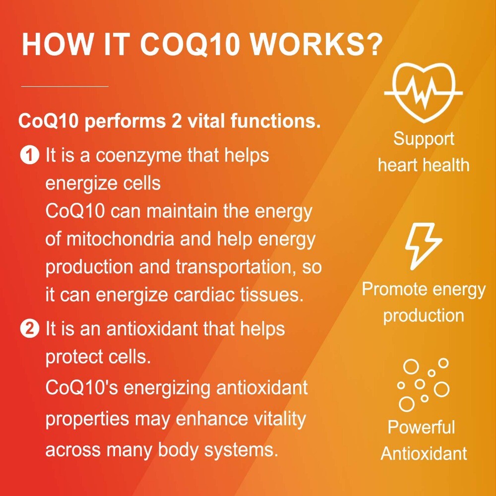 CoQ10 400mg, 120 Capsules, Non-GMO (Coenzyme Q10) Gluten Free/ NON GMO