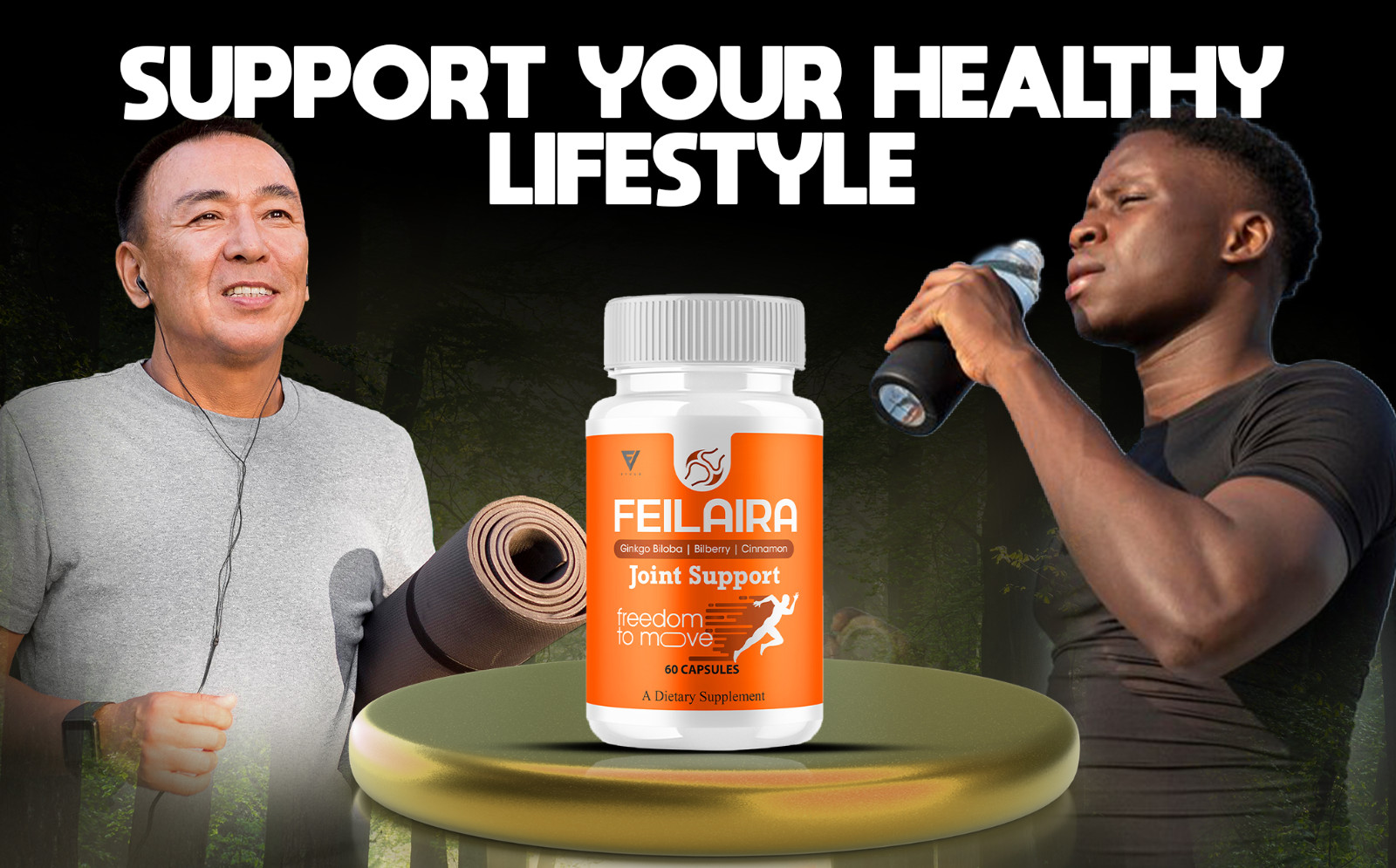 (3 Pack) Feilaira Joint Support, Feilaira Max Mobility Supplement (180 Capsules)