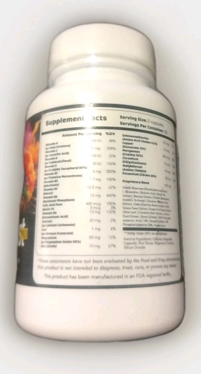 IQ Blast Pro Brain Supplement 30 Day Supply 60 Capsules