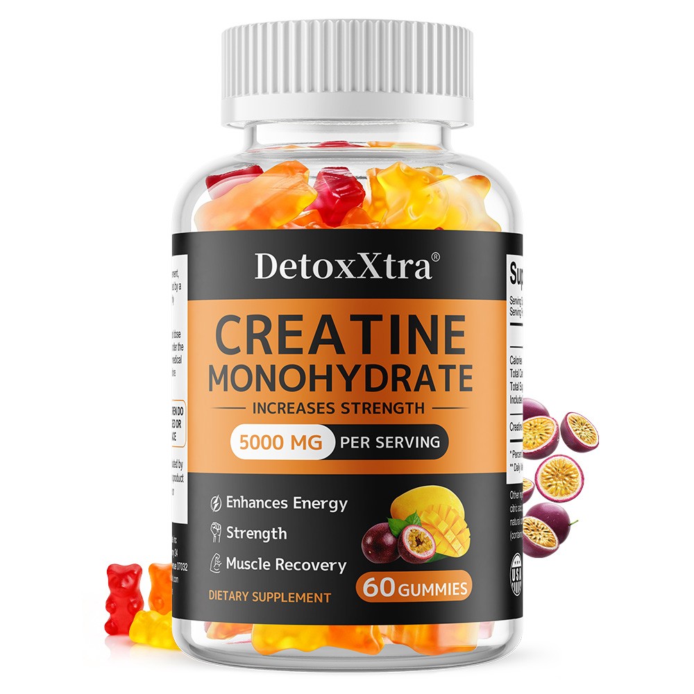 Creatine Monohydrate Gummies 5000mg Muscle Recovery Energy 60 Count