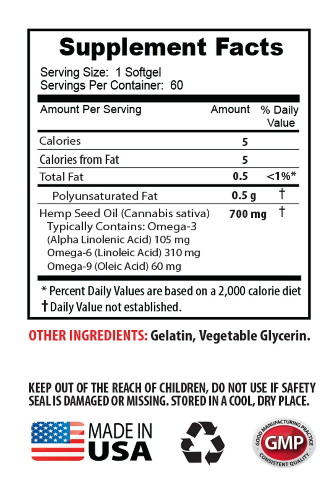 metabolism booster – HEMP SEED OIL 700mg – antioxidant formula – 3 Bottles