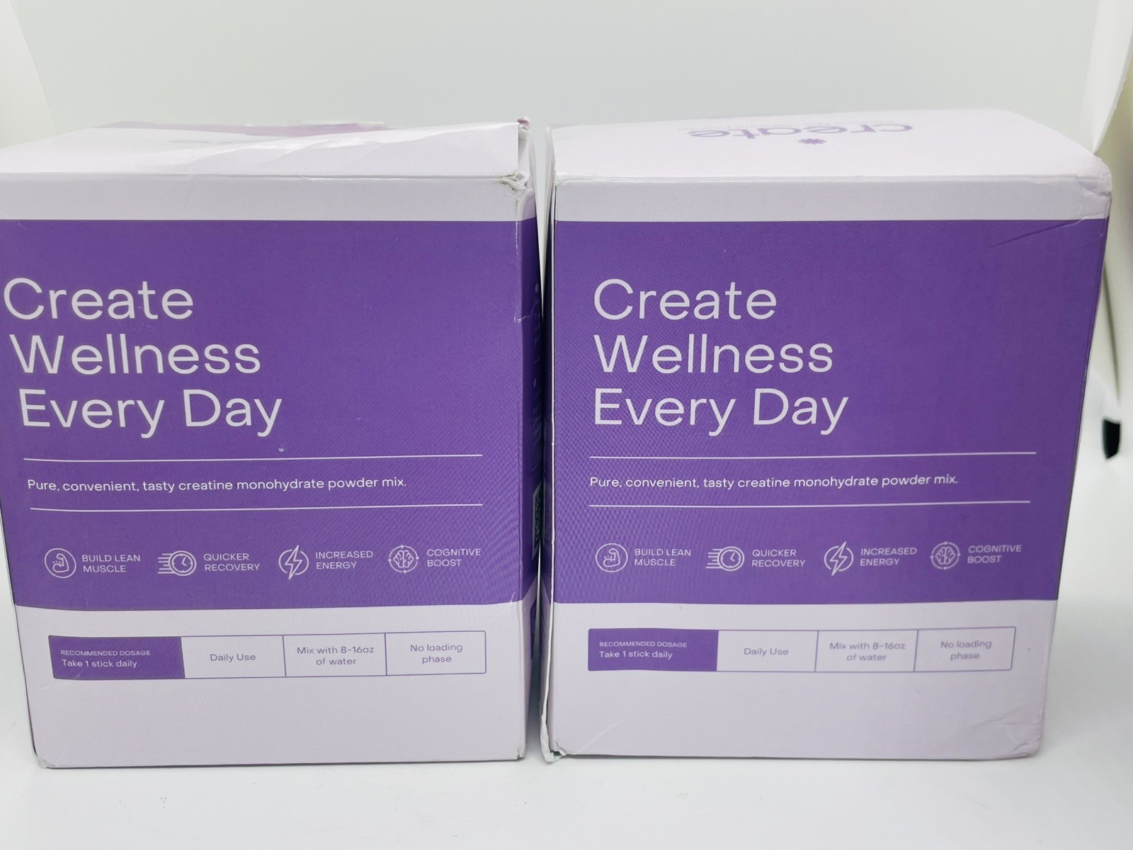 2 Pack Create Creatine Monohydrate On-The-Go Sticks Mixed Berry 60 Ct. Exp 8/27