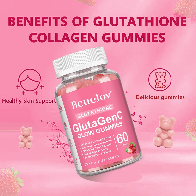Glutathione Collagen Gummies-With Vitamin C & Biotin,for Radiant Skin&Anti-Aging