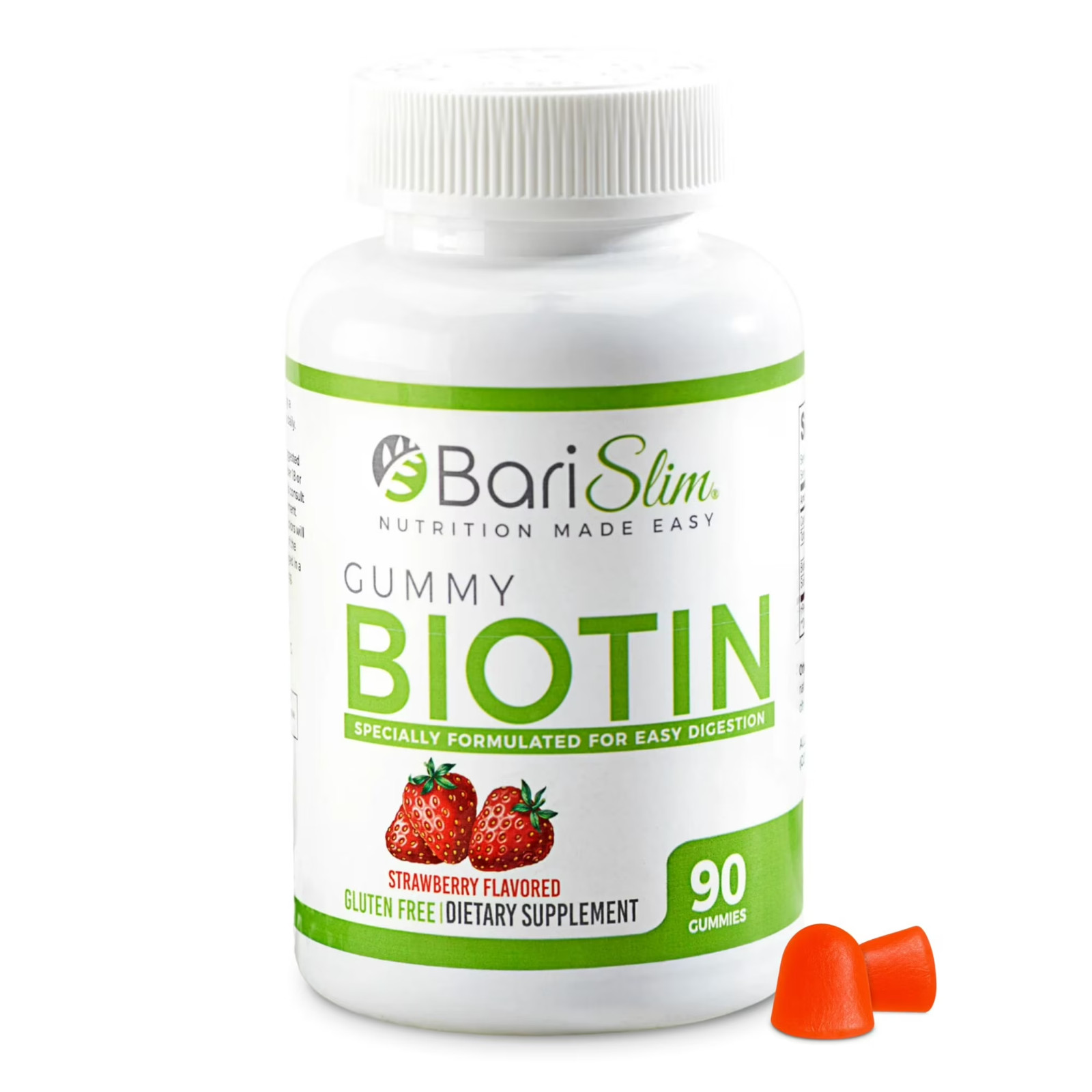 BariSlim Biotin Gummies Bariatric Gummy Vitamins Dietary Supplement – Strawberry