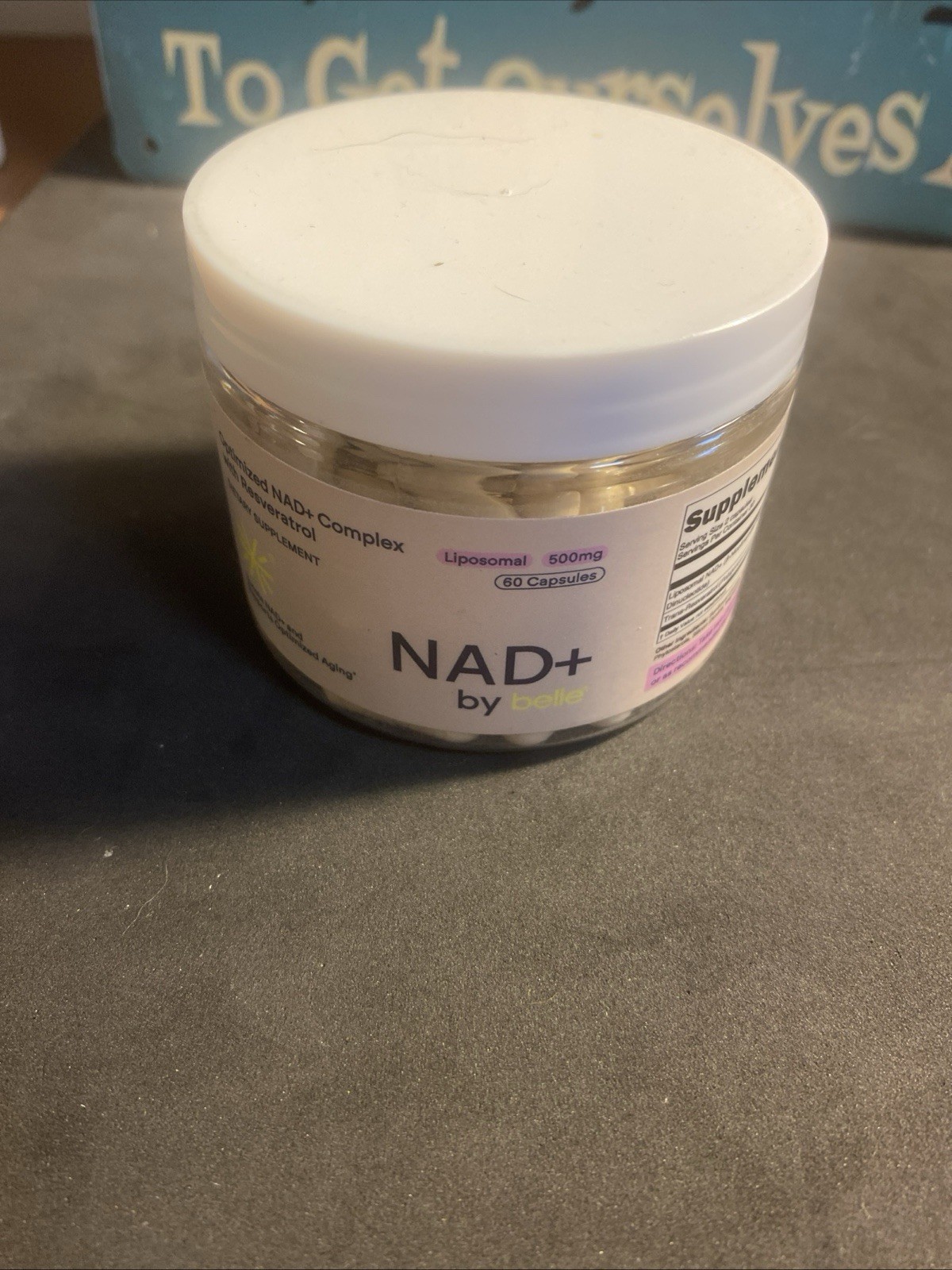 NAD+ by Belle Optimized NAD+ Complex with Resveratrol 500mg Liposomal 60Capsules