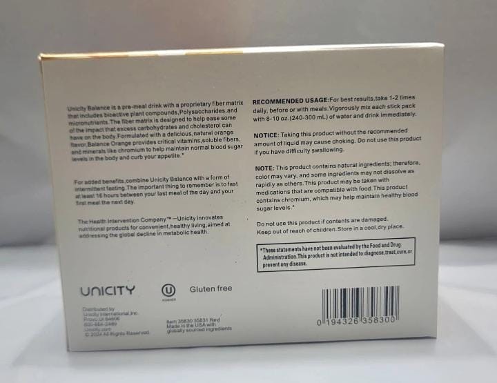 Unicity Unimate Orange Flavor Packs – 30 Counts – Exp 08/2028(NEW&SEALED)