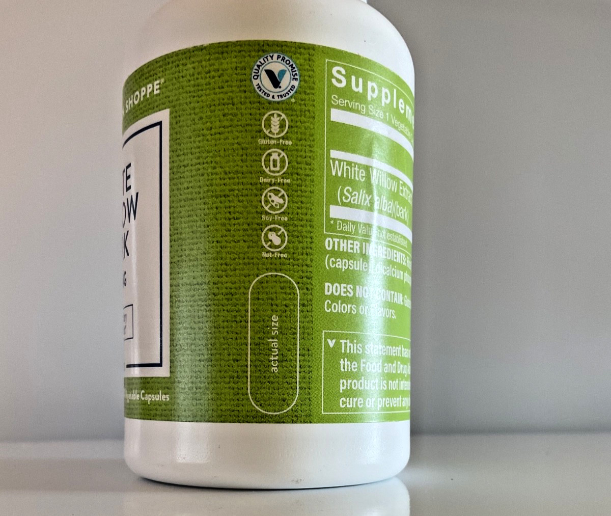 The Vitamin Shoppe White Willow Bark 400mg, 100 Capsules