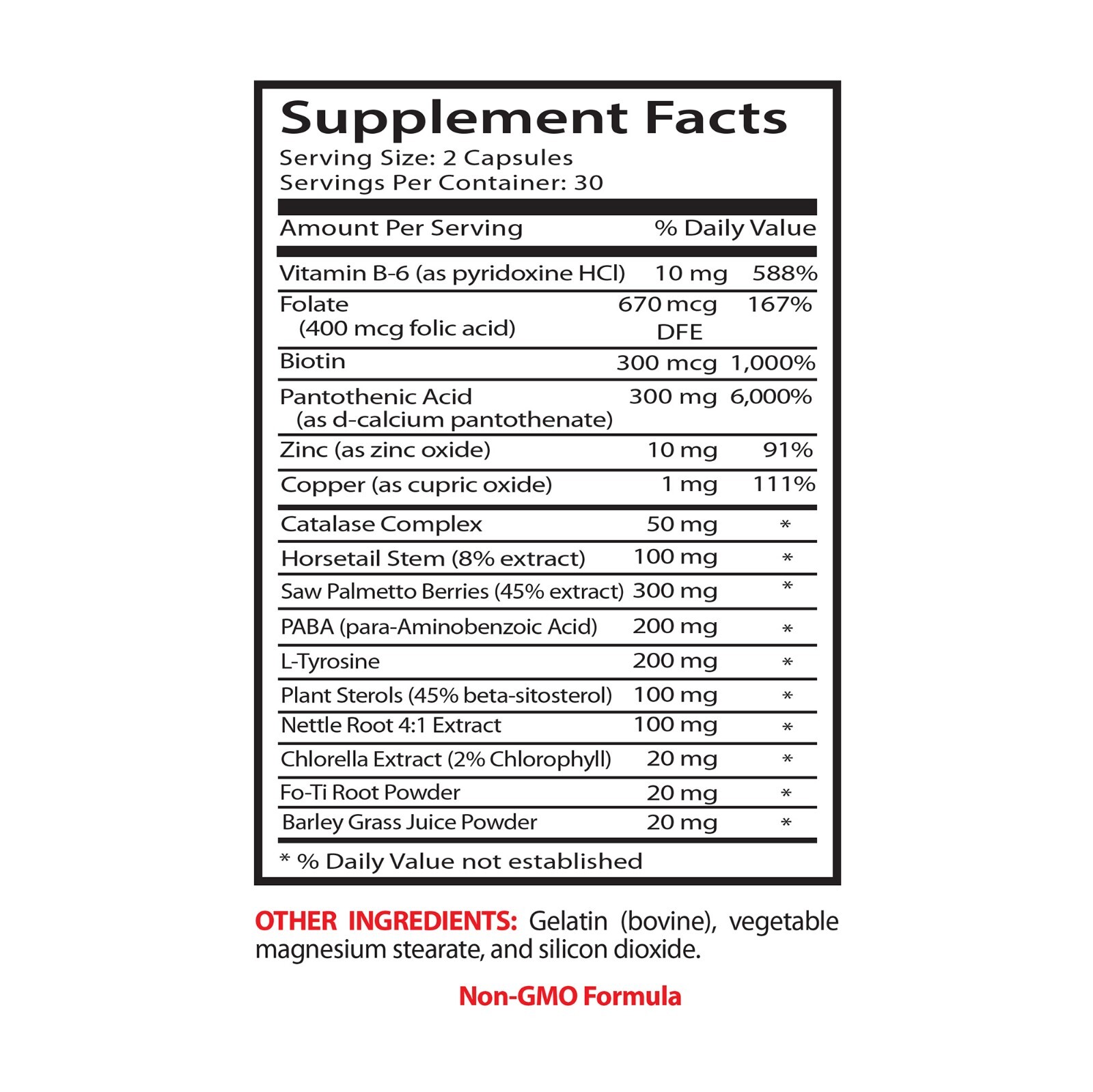 Nettle Root Extract – ANTI-GRAY HAIR – Anti-Graying Solution 2 Bot 120 Caps