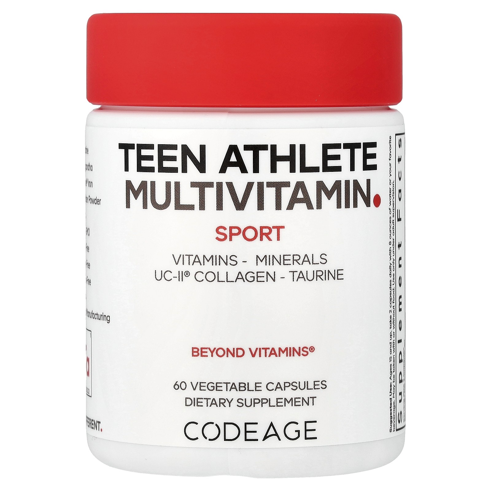 Sport, Teen Athlete Multivitamin, 60 Vegetable Capsules