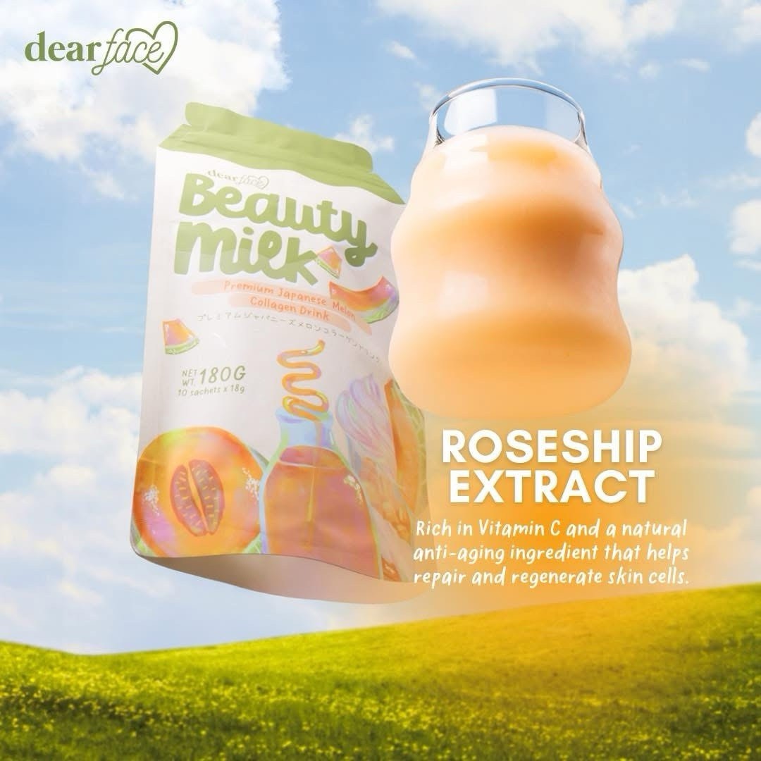 DearFace Beauty Milk Premium Japanese Melon Collagen Drink (Pureskinovation USA)