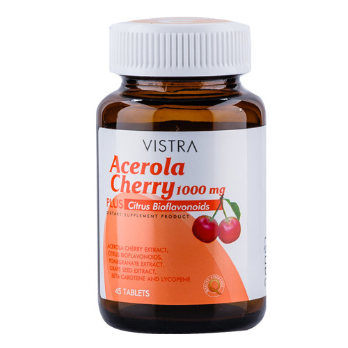 Vistra Acerola Cherry 1000mg Plus Citrus BioFlavoroids 45Tablets For Good Health