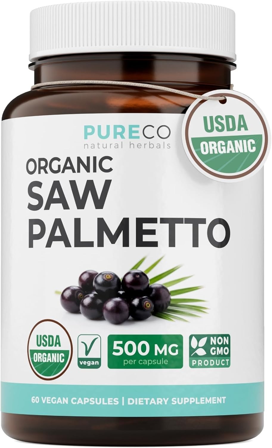 USDA Organic Saw Palmetto Supplement for Men & Women – Organic Saw Palmetto
