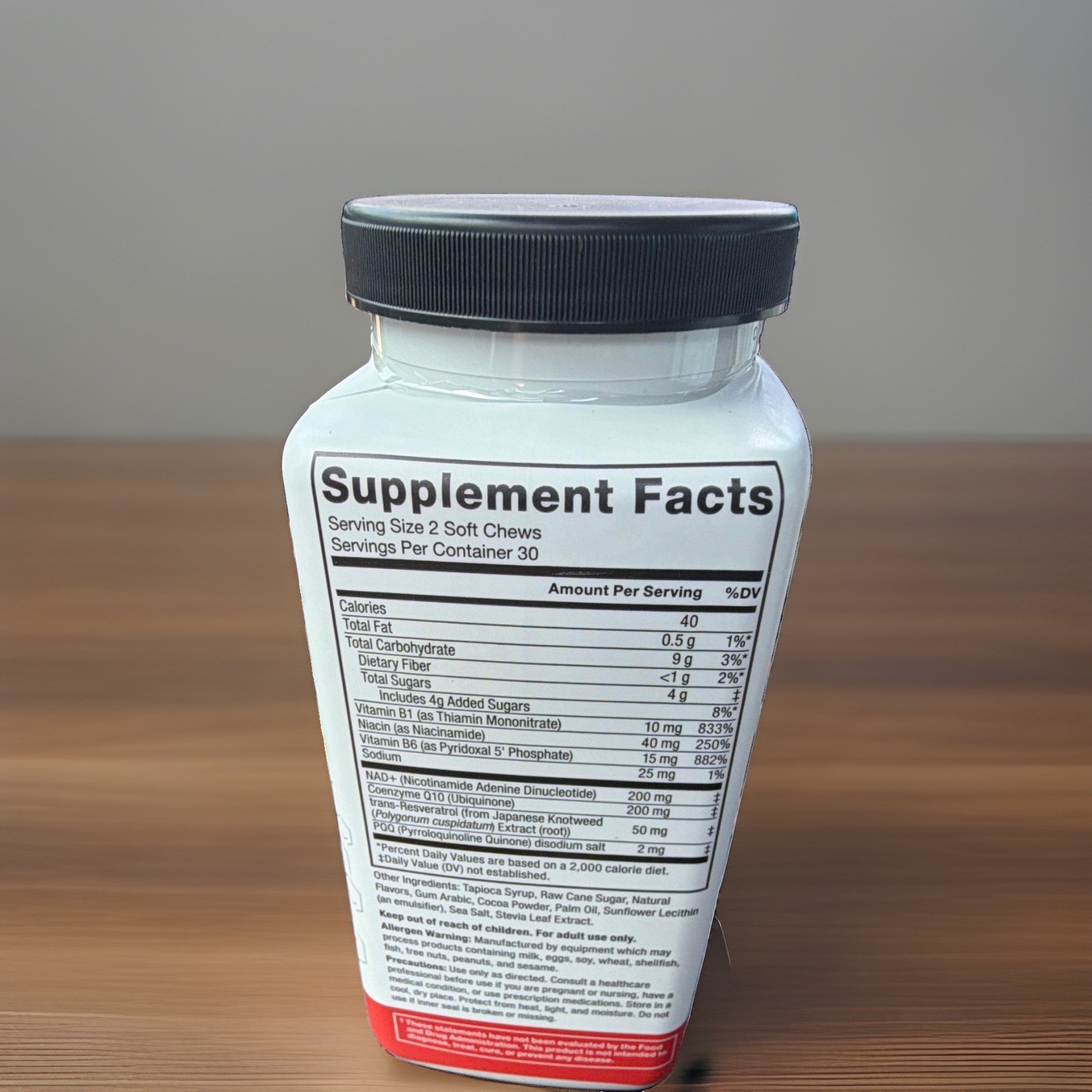 Force Factor NAD+ Soft Chews Chocolate 60ct