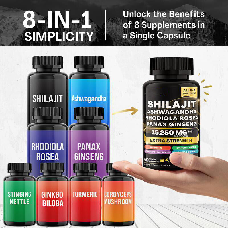 Dynamic Vitality Bundle – Sea Moss Multivitamin & Shilajit Power Combo Set -USA