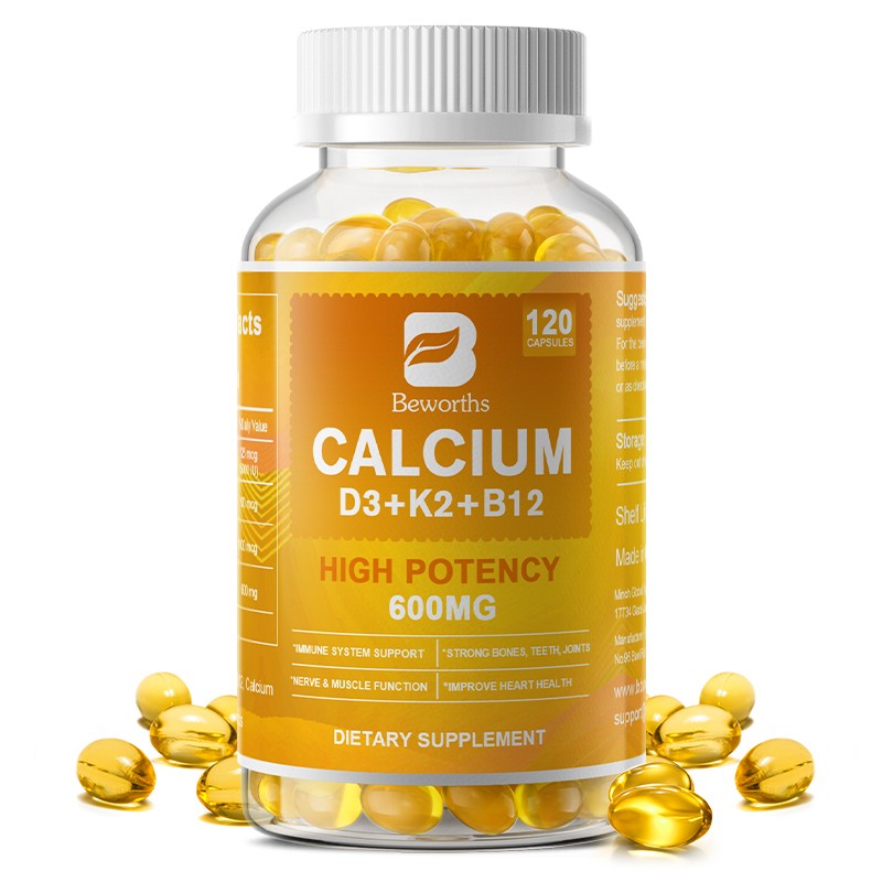 Calcium 1200mg with Vitamin D3 Supplement for Strong Bones & Muscle Health