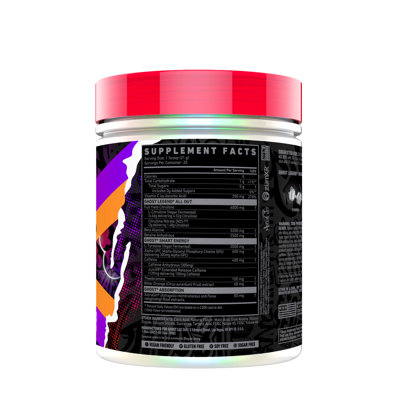 LEGEND® ALL OUT Pre-Workout – Orange Cream (20 Servings)