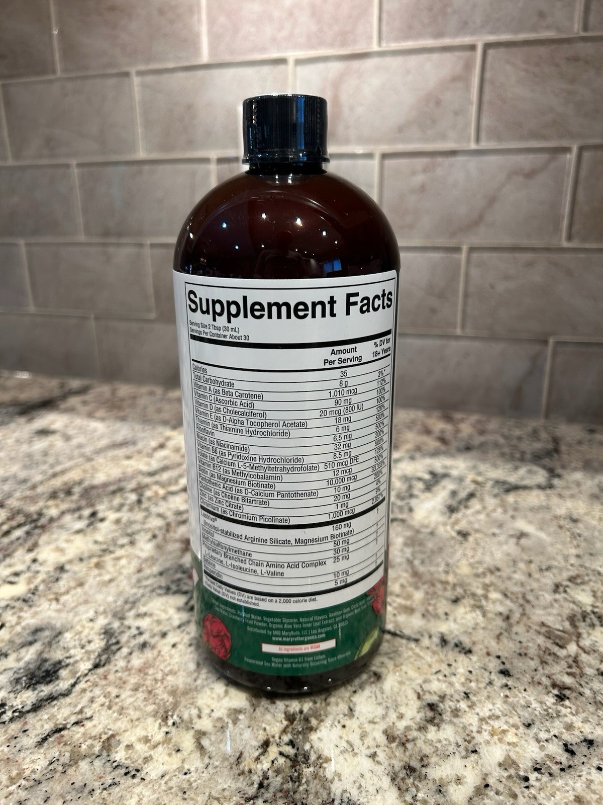 MaryRuth’s Liquid Morning Multivitamin + Hair Growth Dragon Fruit Melon 30 fl oz