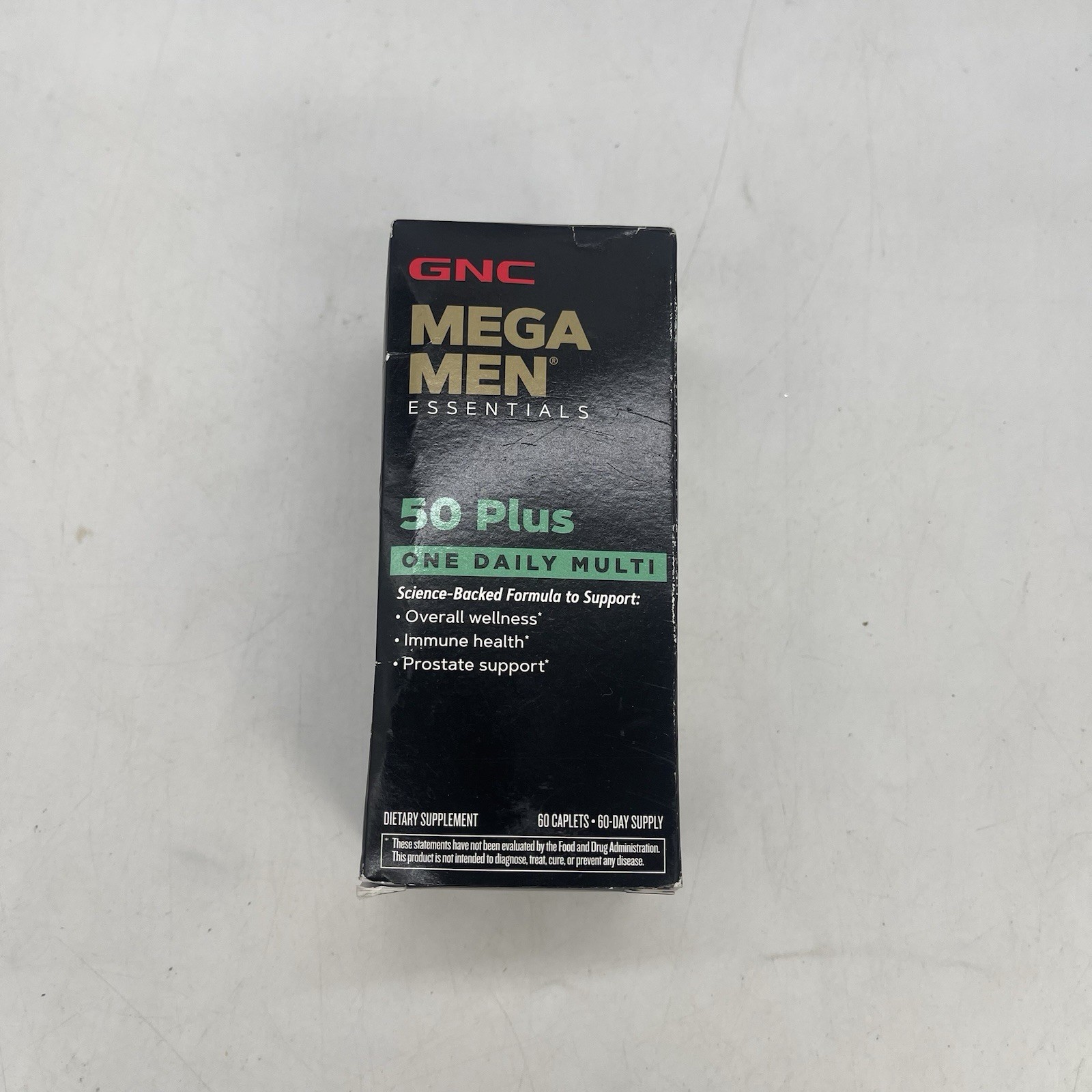 GNC Mega Men Essentoals 50 Plus Multivitamin 60 Caplets Exp 2026 Sealed NEW