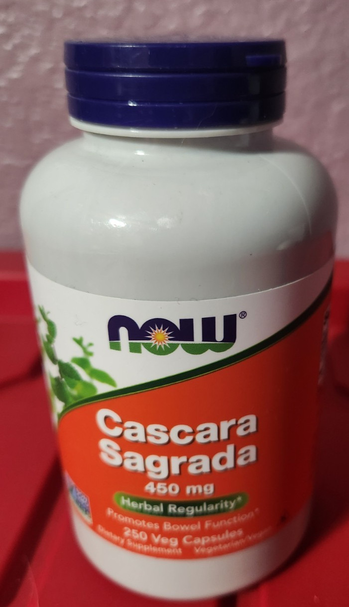 NOW Foods Cascara Sagrada 450mg 250 Veg Capsules Herbal Regularity Supplement Ex