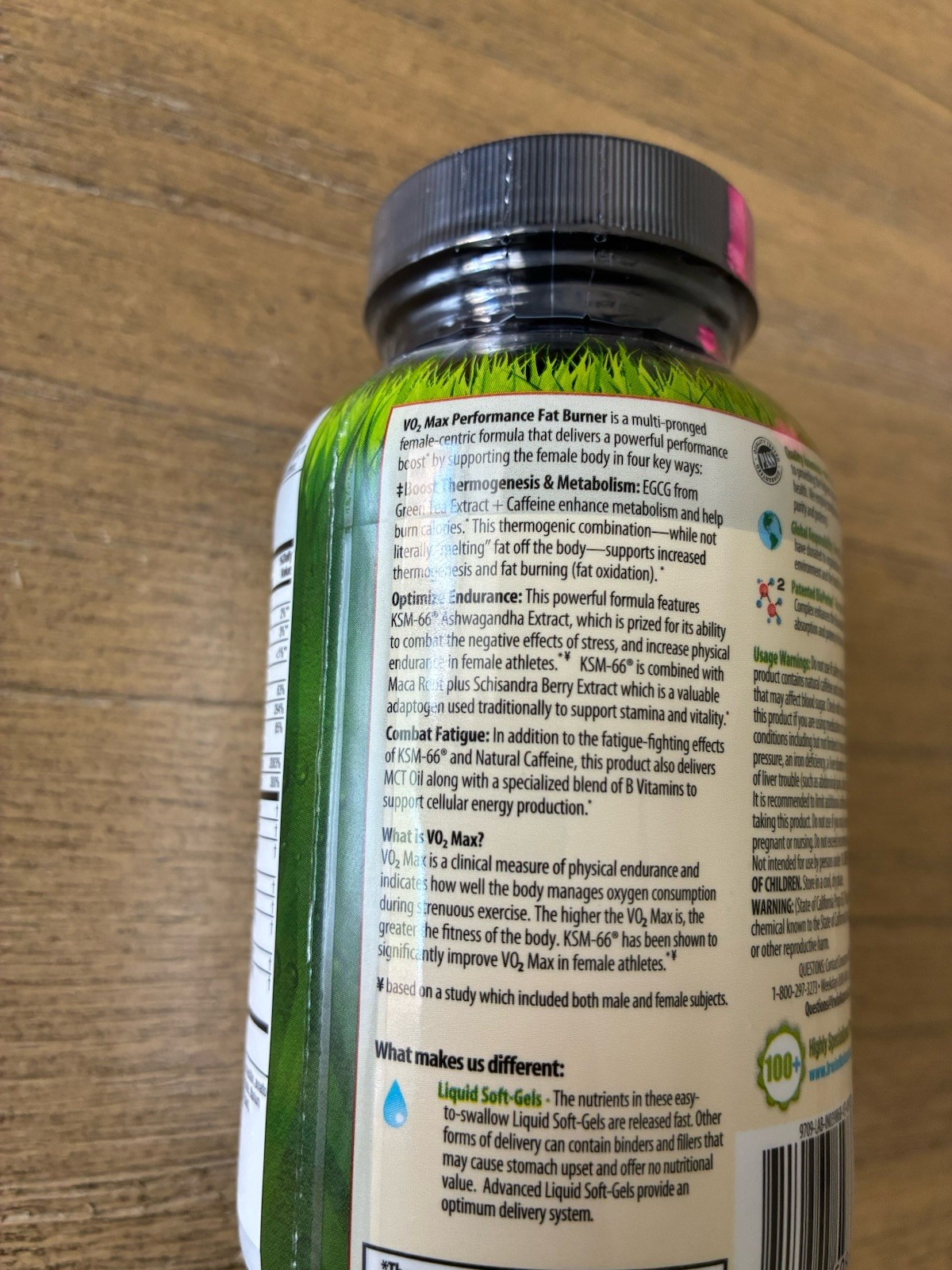 Irwin Naturals VO2 Max Performance Fat Burner BiopPerine 60 Liquid Softgels NEW