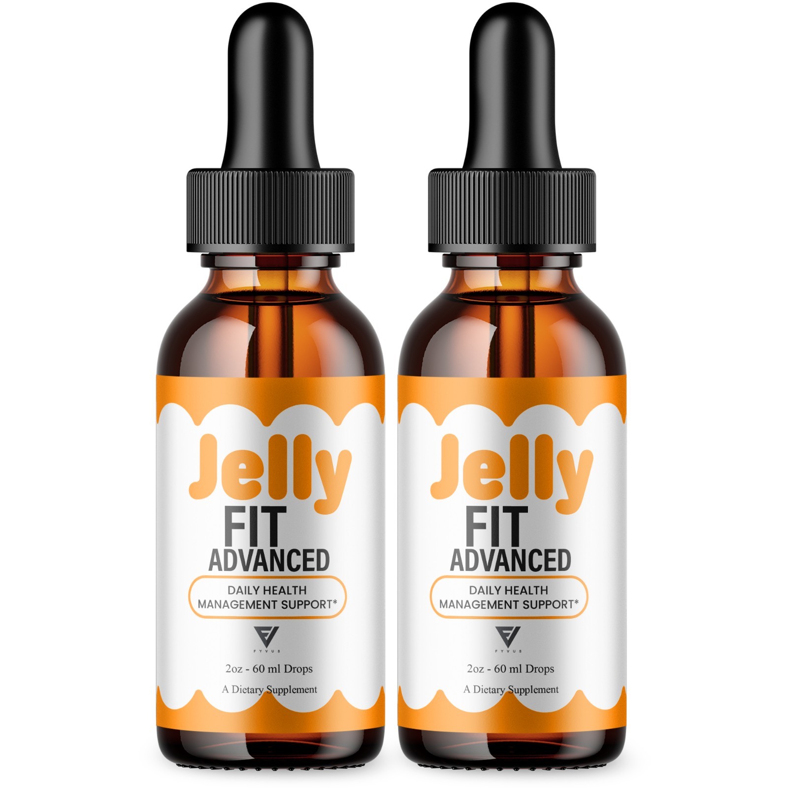 (2 Pack) Jelly Fit Weight Management Drops, JellyFit Overall Support (4oz)