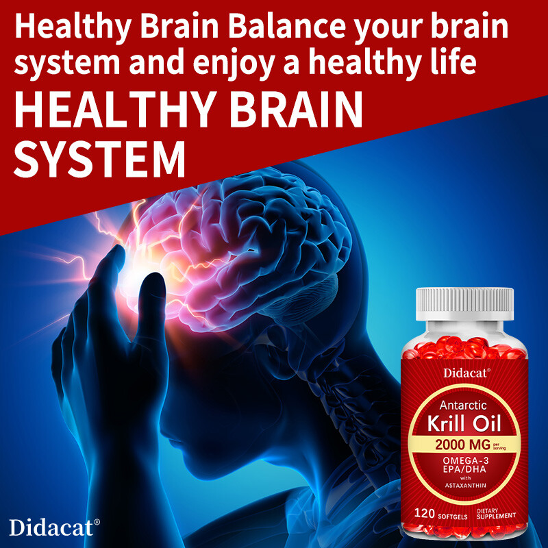 Antarctic Krill Oil 2000mg Softgels | Omega-3 EPA, DHA, with Astaxanthin