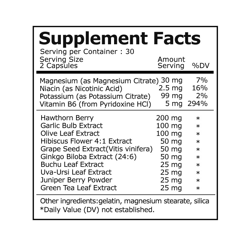 Blood Pressure Supplements, Supports Healthy Circulation with Hawthorn Berry