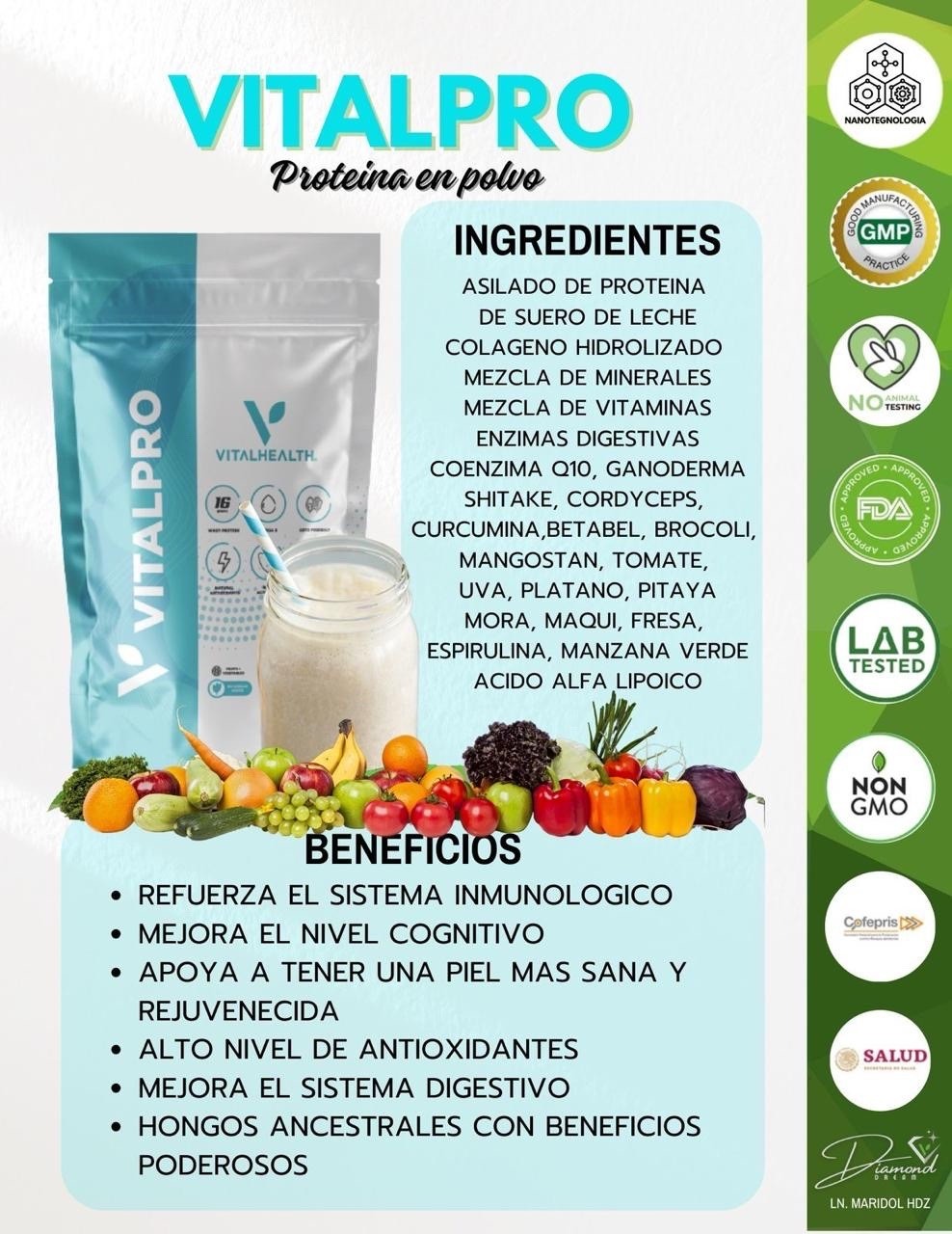 Vitalhealth V -Vitalpro Dietary Suplement,300g