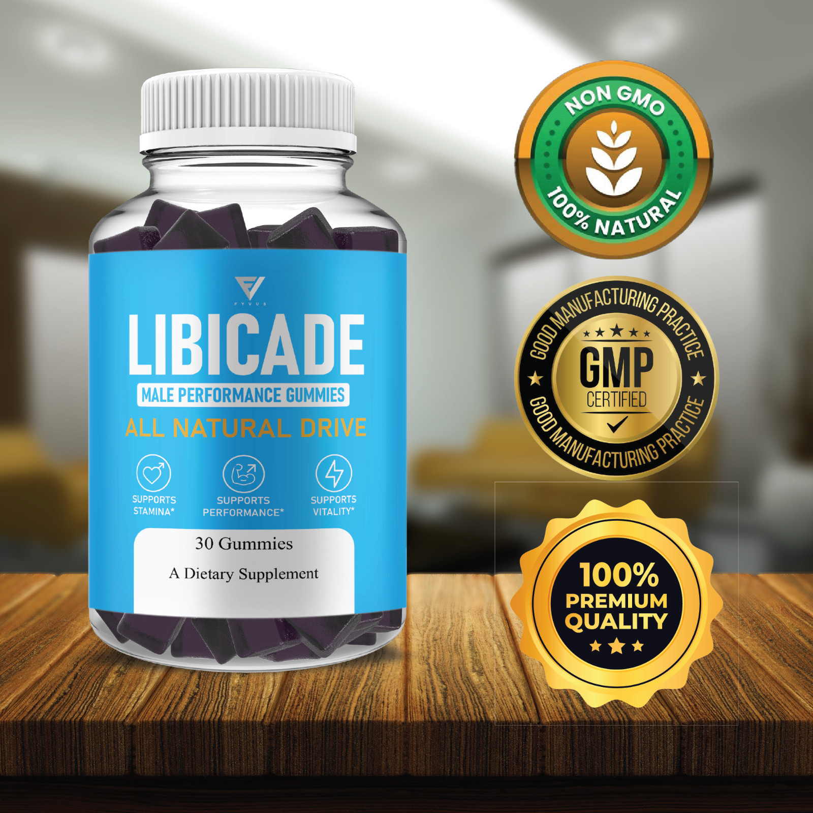 Libicade Performance Gummies, Libicade Energy Support (1 Month Supply)