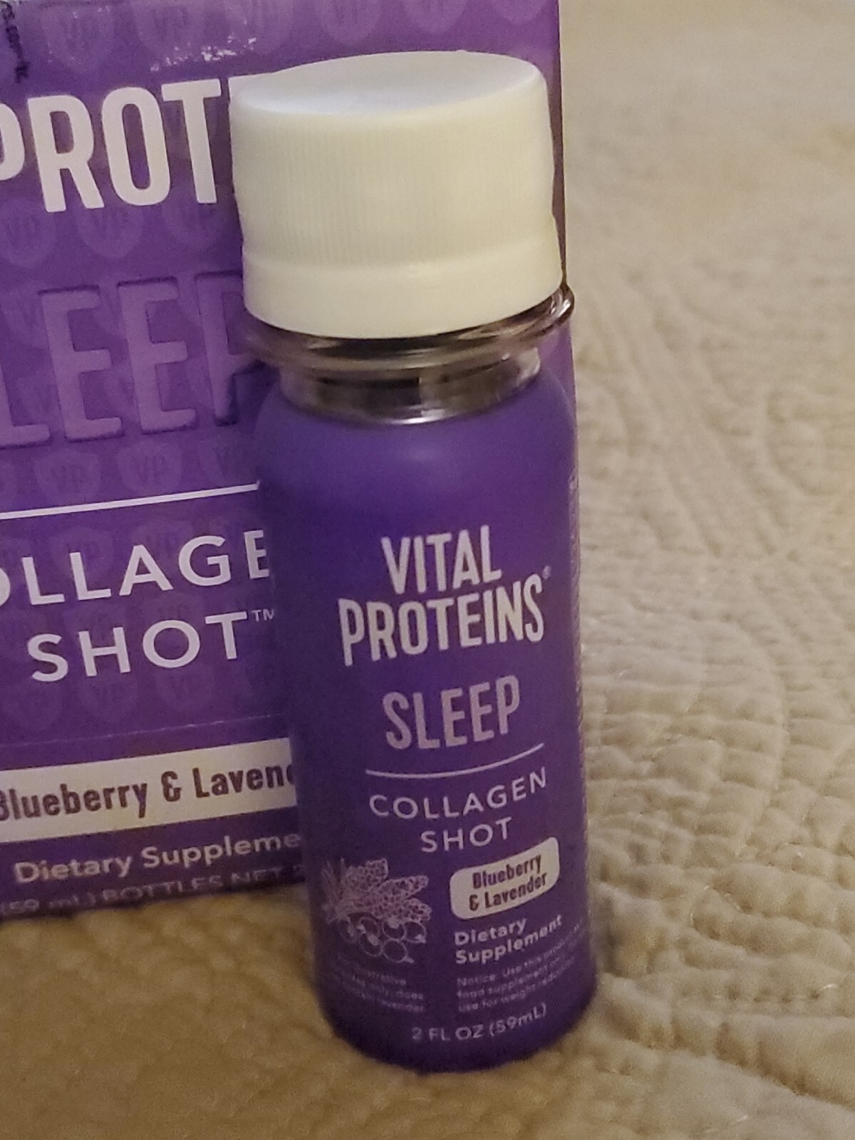 Vital Protein Sleep Collagen Liquid Shot Blueberry & Lavender 2floz New