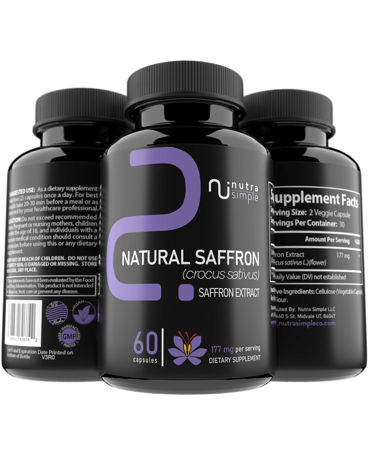 Saffron supplements, Natural Saffron Extract, Focus, Mood & Metabolism Support